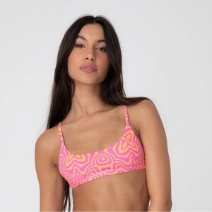 Bright swimwear sweet vacay suit. Top is "Bali" style and bottoms are "Capri"